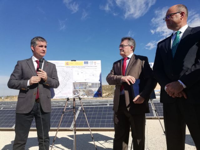 La Comunidad de Regantes de Pliego inaugura una parte del mayor parque solar fotovoltaico de España a sociado al regadío