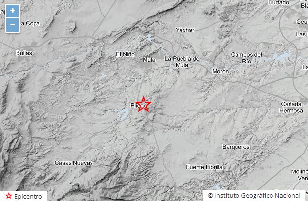 Terremoto magnitud 3.1 en Pliego